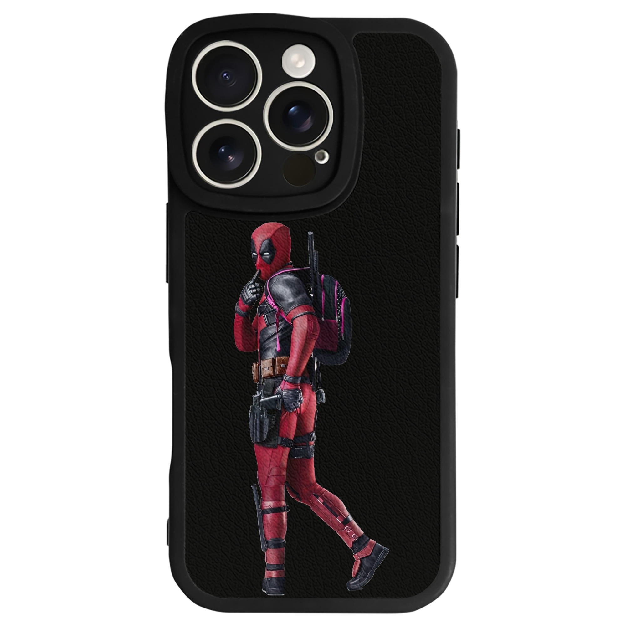 （画像用） Deadpool デッドプール 【iPhone 16シリーズ対応】シリコンスマホケース（レザー調） 材質：シリコン